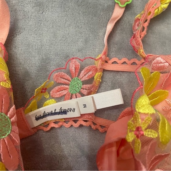 New! SET For love and lemons Daisy Jane Embroidery Bra and panty 24516 4053 - Picture 8 of 16